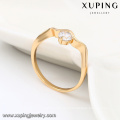 13810 xuping latest gold favorite finger ring designs concise vogue 18k gold color rings with stone for girls